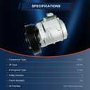 2265771000A/C Compressor with Clutch Replacement for Freightliner Cascadia 113 125 126 2011-2019 12.8 14.8 15.6L CO29043C 198372