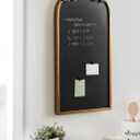 Kate and Laurel Arendahl Decorative Vintage Arch Chalkboard; 13 x 25; Gold; Framed Arched Ornate Magnetic Chalkboard for Unique Display; Decoration; and Organization