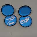 2 Pack Retainer Case, Compatible with Invisalign, Cute Orthodontic Slim Aligner Case with Removal Tool and Brush, Black