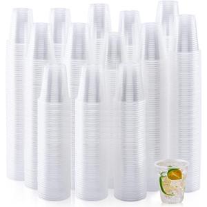 Turbo Bee 1000 Pack 5oz Clear Plastic Cups,Small Disposable Party Cups, Disposable Cups Cold Beverage Plastic Clear Cups, Picnic, BBQ, Travel, and Events, 1000 Count