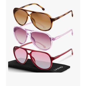 livho Trendy Polarized Aviator Sunglasses Women Men, Retro Sun Glasses for Women Men 2025, Oversized UV Protection Shades