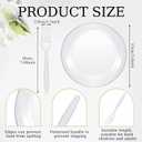 Hushee 600 Pcs Clear Plastic Dessert Plates 6'' with Forks 7'' for Cake Appetizer, 300 Small Disposable Plates and 300 Plastic Forks, Serve 300 Guests for Wedding Birthday Party Bulk