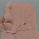 Women One Piece Slouchy Fleece Beanie Hats Scarf Mask Drawstring Warm Hooded Winter Balaclava Pullover Knitted Hat (Pink)