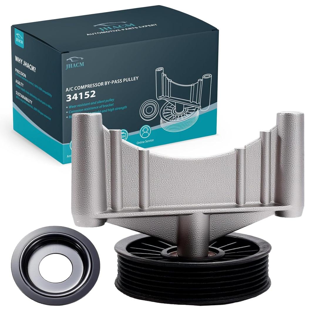 34152 A/C Compressor Bypass Pulley Fits for Chevrolet Blazer C1500 C2500 C3500 K1500 K2500 K3500 S10 Tahoe 1988-1995, GMC C1500 C2500 C3500 K1500 K2500 Sonoma Yukon 1988-1995