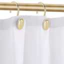 Gold Shower Curtain Hooks, Set of 12, Rust Resistant, Heavy Duty, Decorative Acrylic Shower Curtain Rings