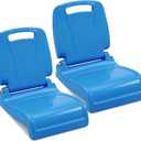 Karenhi 2 Pack Foldable Adult Pool Seat Portable Poolside Chair Stadium Seats with Back Support for Poolside Tailgating Beach Camping Picnic Chair Indoor Outdoor