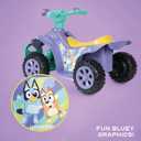 Bluey 6V ATV Quad for Kids - Powerful and Safe Ride-On Toy with Rechargeable Battery - Forward and Reverse Driving - Max Weight Capacity of 55 LBS - Ages 2-3 Years
