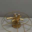 20" Crystal Chandelier, 10-Light Modern Gold Flush Mount Chandelier, Luxury Round Crystal Semi Flush Mount Ceiling Light Fixture for Dining Room, Living Room, Hallway, E12 Sockets