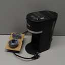 Mini Single Serve Coffee Maker for K Cup and Ground Coffee, Fast Brew One Cup Coffee Machine with Descaling Reminder and Water Window, 6 to 12 oz. Brew Sizes, Black (9.45 Inches)