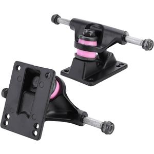 2pcs Skateboard Truck Independent Skateboard Aluminum Metal Alloy Skateboard Trucks 3.25inch Wheels(Black)