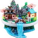 7626 PCS Micro Building Blocks Set Chinese Peachtree Model for Adults Decorative Creative Present for Adult Age of 14+ Cherry Blossom Tree Building Set