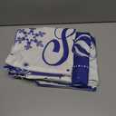 Tatuo 6 Pcs Christmas Pillow Covers Cushion Covers Decoration Christmas Pillow Cover Holiday Decor Throw Pillow Case for Sofa Couch Christmas Office Bedroom Decorations (Blue Style, 18 x 18 Inch)