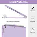 TQQ Touch for iPad 9th Generation Case with Keyboard (10.2", 2021), Multi-Touch Trackpad, 360 Rotatable Protective Cover for iPad Keyboard 9th/8th/7th Gen with Pencil Holder (Purple)