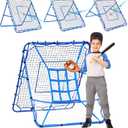 Volleyball Baseball Rebounder Net, Softball Rebounder Pitchback Net Quick Adjustments, Quick Adjustments Lacrosse Bounce Back Practice Equipment, Ideal for Outdoor Indoor and Backyard Training (5FTx4FT)