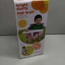 Bright Starts Pop 'N Sit Portable Booster, Indoor/Outdoor Use, Floor Seat with Feeding Tray, Pink, 6 Mos - 3 Yrs