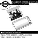 Chrome Tailgate Handle Set, Compatible with 1988-2002 Chevy C1500 C2500 C3500 K1500 K2500 K3500, GMC C/K 1500 2500 3500 Pickup Truck, Metal Latch, Rear Tail Gate Door Handle, Replace# 77077 15991785