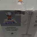 MR.SIGA Toilet Plunger with Holder, Heavy Duty Toilet Plunger and Holder Combo for Bathroom Cleaning, White