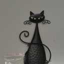 Glass Candle Holders for Pillar Candles,Black Metal Cat Wall Sconces Candle Holder
