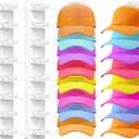 2 Pack Hat Organizer for Baseball Caps, Hat Rack for Wall Hold Up 16 Hats, Strong Adhesive & Screw-in Cap Holder hat hangers for Closet Door & Bedroom (White-2Pcak)