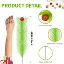 12Pcs 17inch Christmas Tree Topper Decorations Curly Stems Red Ball Ornaments Furry Lime Green Christmas Monster Tree Picks Accessory for Indoor Christmas Home Wreath Craft Supplies