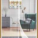 Yotache Screen Doors with Magnets Fit Doors 36 x 96, Screen Size 38" x 97" Heavy Duty Door Net Enjoy Fresh Air, White (White & Middle Opening)