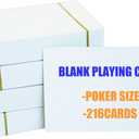 SEETOOOGAMES Blank Playing Cards to Write on - 216pcs Poker Size Game Cards