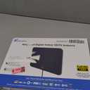 TV Antenna Indoor, Digital Amplified Indoor HDTV Antenna, 1080p VHF UHF Television Local Channels Detachable Signal Amplifier and 16.5ft Long Coax Cable (Black)