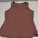 EasyGala Womens Padded Tank Tops Double Lined Built in Bra Sleeveless Top Square Neck Slim Fitted Summer T Shirts 2026 (Brown, XL)