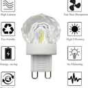 Lxcom Lighting G9 LED Bulb 2W Dimmable Globe Crystal LED Light Bulbs 20W Equivalent G9 Base COB Light Bulbs Daylight White 6500K 150LM 110V for Home Appliance, 4 Pack
