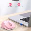 TECKNET Wireless Mouse for Laptop, 2.4G Wireless Computer Mouse, 5-Level Adjustable 4800 DPI, Silent Mouse with Receiver & 6 Buttons, 18 Months Battery Life, USB Portable Mouse for Mac, Chromebook