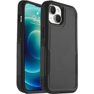 for iPhone 15 Case Heavy Duty Full Body Protective Phone Case Anti-Scratch Shockproof Dropproof Anti-Slip Phone Case Cover for Apple iPhone 15 Tough Rugged Dust Proof Phone Case - Black