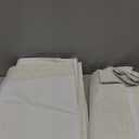 Cream Linen Blend Blackout Curtains 84 Inch Long 2 Panel Back Tab Thermal Insulated Light Blocking Curtain for Living Room Black Out Drape for Bedroom Neutral Rustic Farmhouse 52x84 Length Ivory White