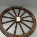 Rustic Western 24" Wood Wagon Wheel Decor, Fully Painted 1.2" Thick Farmhouse Country Barn Wall Art, 12-Spoke Sturdy Wood with Protective Coating for Indoor & Outdoor Display, Great Holidays Gift | Western Wall Art