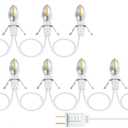 Christmas Village Lights with 10 Led Light Bulb, Decoration for Halloween Holiday,C7 Christmas Village Light Cord,Warm White