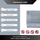 1/8 inch Galvanized Hardware Cloth Wire Mesh Screen Roll (16in x 10ft)