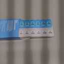 Amazon Basic Care (7-Day) AM/PM Pill Organizer, Vitamin Case, And Medicine Box, Large Compartments, 2 Times a Day, Blue and Clear Lids