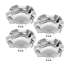 9596007 4PCS 7-1/8" 6 Lug Polished Aluminum Center Caps for Rims 20 Inch Compatible with Chevy Silverado Avalanche Suburban Tahoe 2007-2014, Replace 9596007 9595152