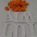 8 Pcs Diwali Light up Letters 8.58 Inch Battery Powered Sign Letter with 2 Lighted Marigold Garland LED Artificial Marigold Flowers String Lights for Diwali Indian Home Wedding Party Decor