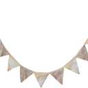 Creative Co-Op Cotton Kantha Vintage Sari Fabric Pennant Garland, Multicolor