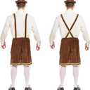 Spooktacular Creations Mens German Bavarian Oktoberfest Costume Set, Beer Costume Hat for Adults Halloween and Beer Festival (L)