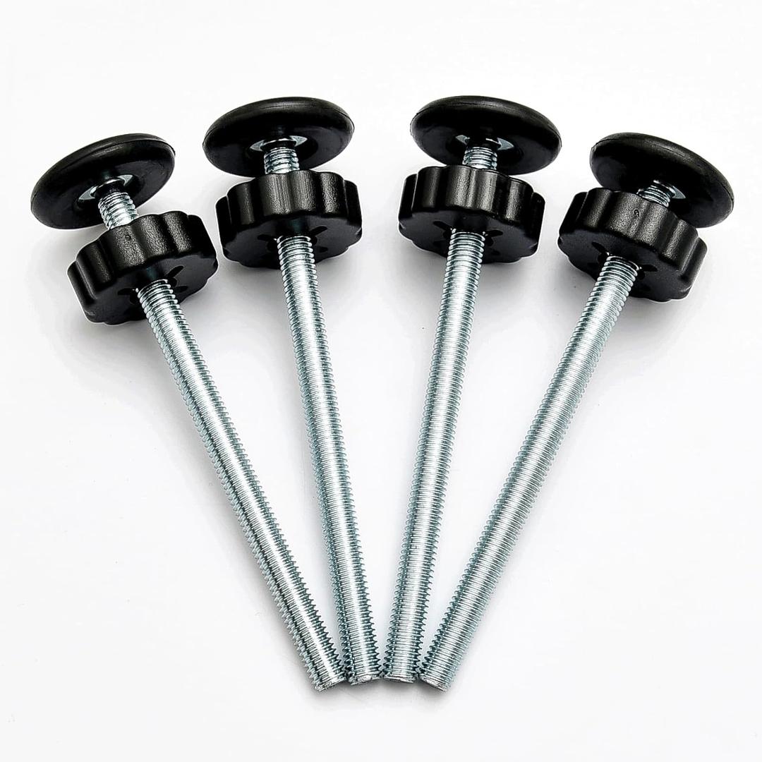 4 PCS Baby Gate Replacement Parts, 8MM Baby Gate Spindle Rods, Hardware Parts Kit for Pet & Dog Pressure Mounted Safety Gates, Extra Long Tension Gate Extender