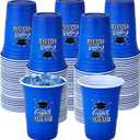 Ziliny 100 Pack Graduation Decorations 2026 16 oz Graduation Plastic Cups Congrats Grad Disposable Drinkware for Class of 2026 Grad Festivities Essential Graduate Party Favor Supplies (Blue)