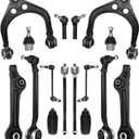 Control Arm, Replacement For Control Arm With Ball Joint Tie Rod Boots Sway Bar Suspension Kit Compatible With 2011-2014 Chrysler 300 RWD, 2011-2019 Dodge Charger Challenger RWD