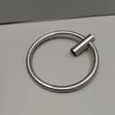 Brushed Silver Towel Ring 2Pack, SUS304 Stainless Steel Hand Towel Holder for Bathroom Kitchen, Modern Style Towel Hanger, Thicken Ring Towel Holder, Towel Rack Round Wall Mounted (2, Brushed Silver)