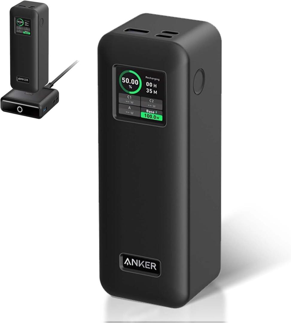 Case Cover for Anker Prime Power Bank 27,650mAh 250W, Full-Body Protective Cover for Anker Prime Power Bank, Drop-Proof, Scratch-Proof, Shock-Proof, Black