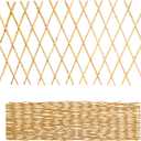 Expandable Bamboo Fence, Adjustable Plant Climbing Bamboo Trellis, Garden Lattice Fence Panel 36X96 Inch for Garden Patio or Indoor, Decorative Fence