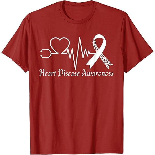 Atrial Fibrillation American Heart Disease Awareness T-Shirt, Size M
