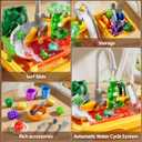 NIPLOOOW Kitchen Sink Toys Toddlers 3-5, Play Sink with with Electric Water Pump, Water Table for Kids Ages 4-8, Fishing Game Outdoor Toys Pretend Role Play Toys for Boys Girls 3 4 5 6 7 8