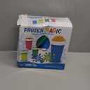 FANS-ONE Slushie Cup, 2 Pack Slushy Maker Cup, Frozen Magic Squeeze Cups for Juice Milk Yogurt Ice Cream Make, DIY Cooling Cup with Lid & Straw Cool Stuff Things for Kids Friends Family (Blue+Green)