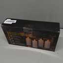 SoulBay Flameless LED Candles, 4-Pack USB Rechargeable, Flickering Waterproof White Pillar Candles with Remote Control Timer for Outdoor Lantern Patio Yard Indoor Holiday Decor, 2.75 x 5.1 Inches